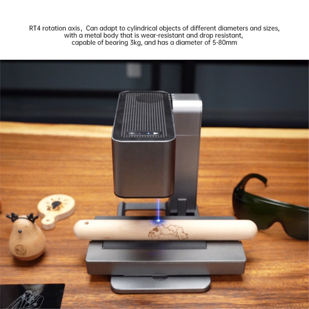 Rotary Axis Laser Engraver - MR.CARVE C1 5W レーザー彫刻機用 R4 ロータリー軸