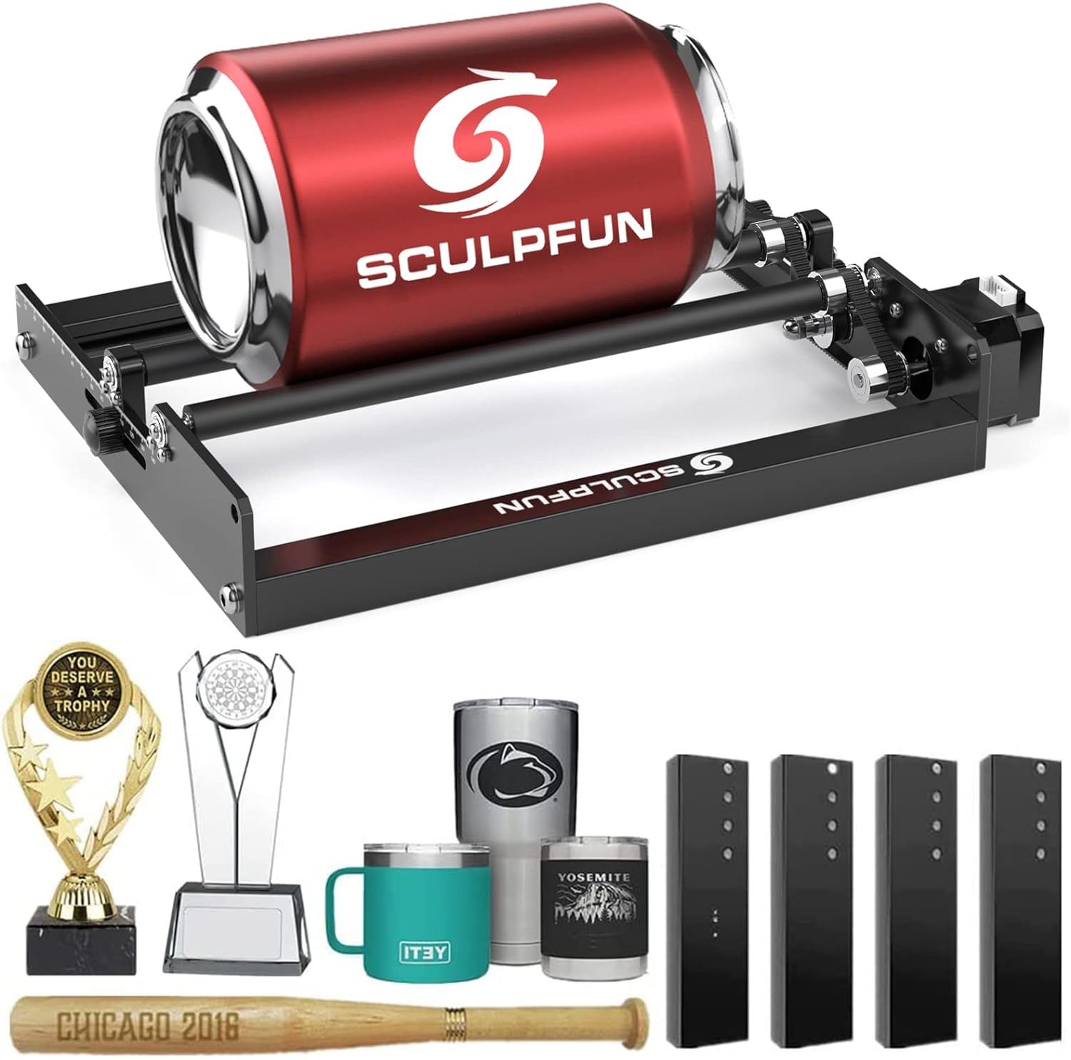 Rotary Axis Laser Engraver - SCULPFUN レーザーロータリーローラー レーザー彫刻機 Y軸ローラー 360 °