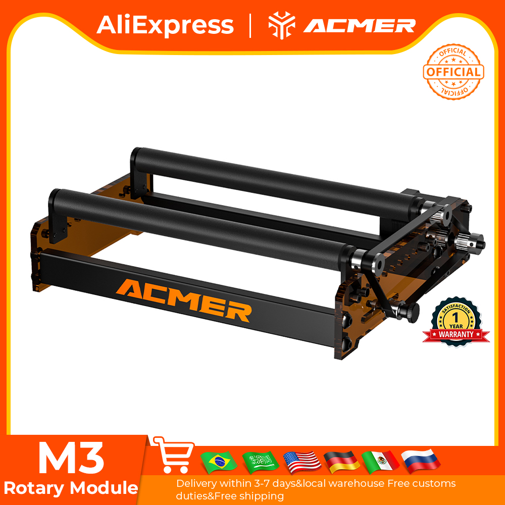 Rotary Axis Laser Engraver - ACMER M3 レーザーロータリーローラー 360 ° 回転