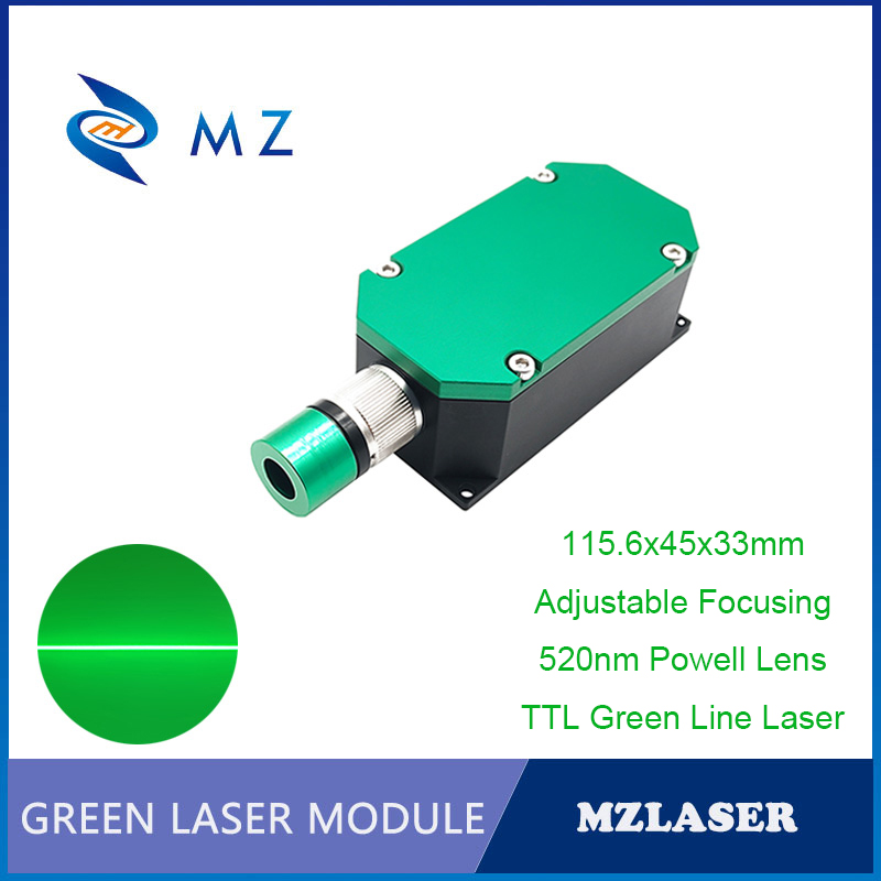Industrial Laser Diode - TTL PWM グリーンラインレーザーダイオードモジュール高輝度調整可能なフォーカス 520nm 1000mW 1W