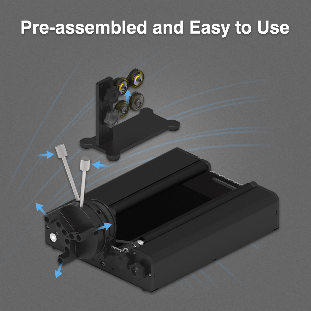 Twotrees-TR2プロのレーザー彫刻切断機用ロータリー - Rotary Axis Laser Engraver のレビューと価格