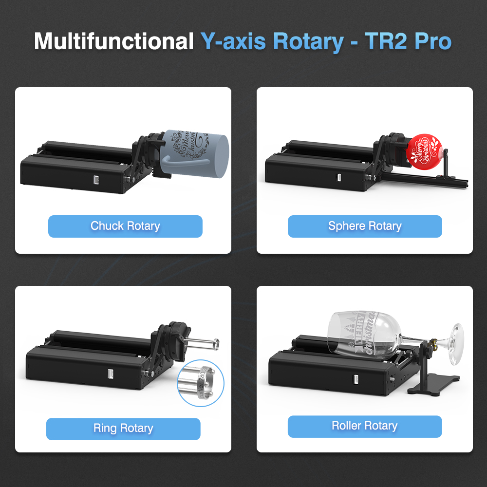 Twotrees-TR2プロのレーザー彫刻切断機用ロータリー - Rotary Axis Laser Engraver のレビューと価格