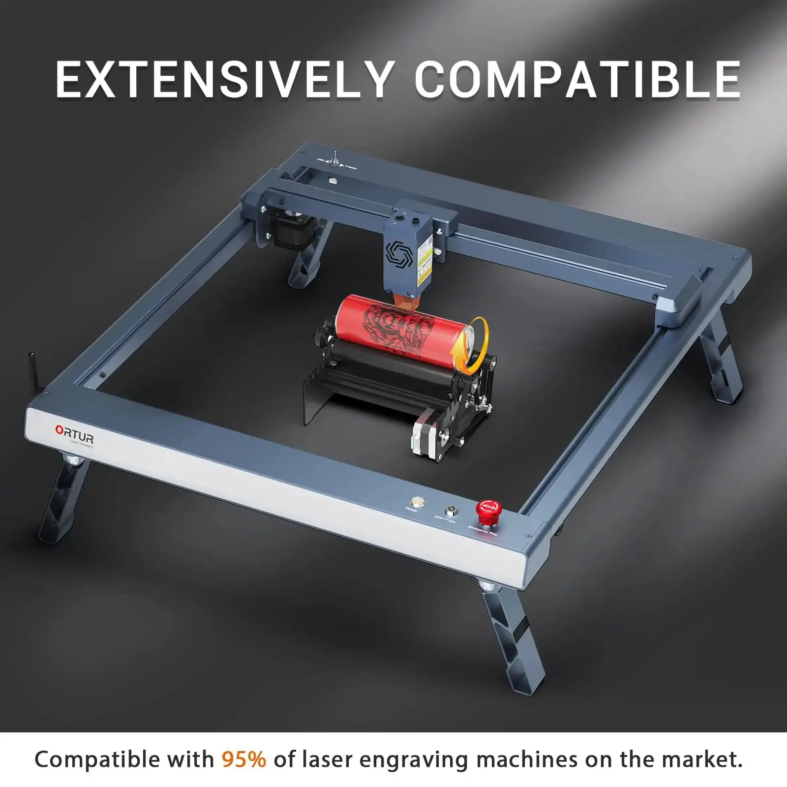 ORTUR レーザーロータリーローラーツール部品 360 度 - Rotary Axis Laser Engraver のレビューと価格