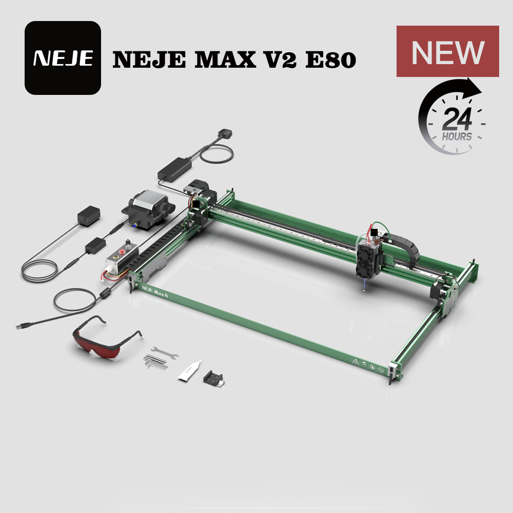NEJE MAX V2 E80 80W 455nm レーザー - Industrial Laser Engraver For Wood のレビューと価格