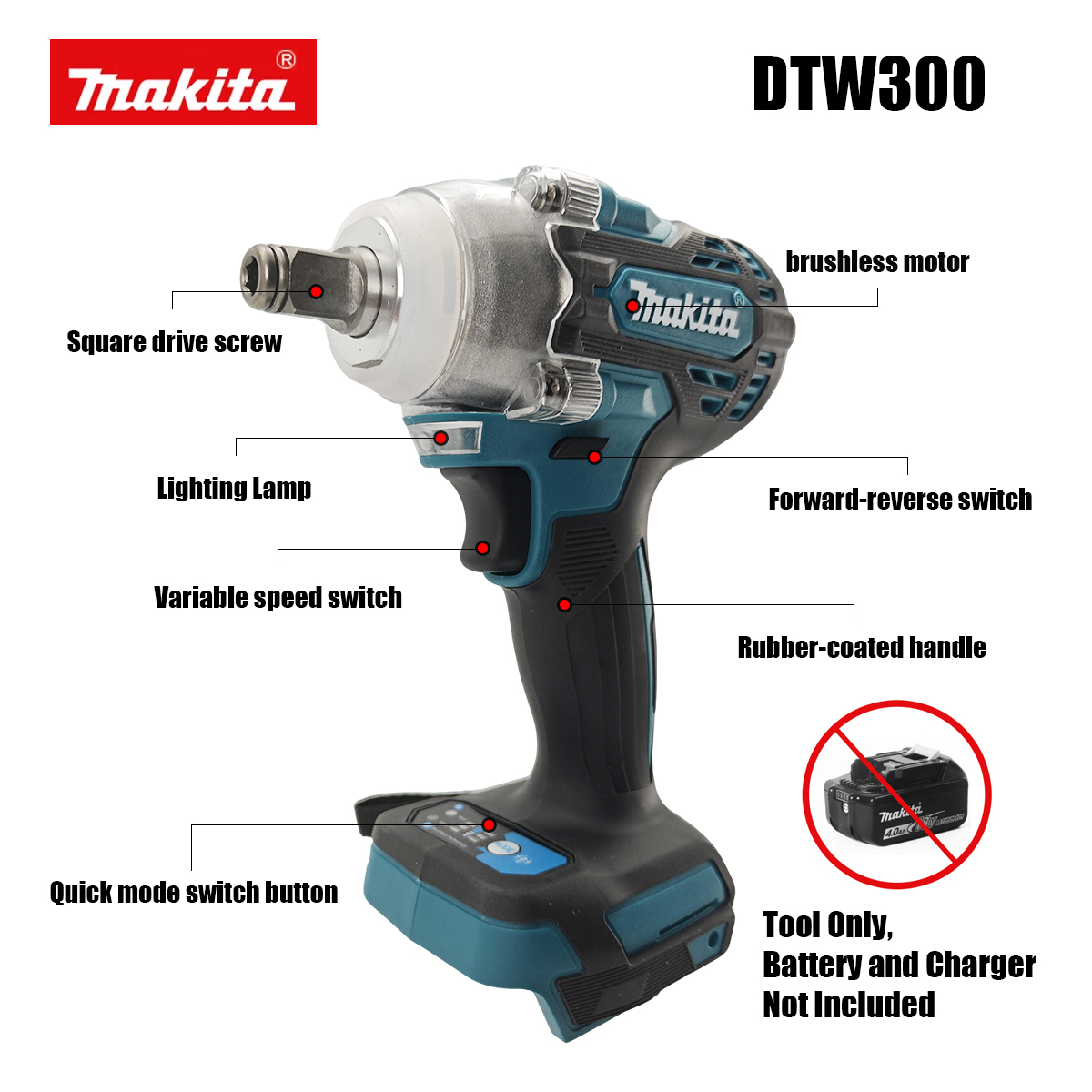 マキタ DTW300 ブラシレスコードレスレンチ 高トルク  - Makita Drill Dtw300 のレビューと価格